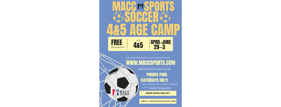 AGE 4&5 Y/O SOCCER CAMP!