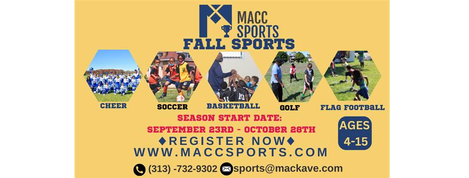 FALL SPORTS, REGISTER NOW!